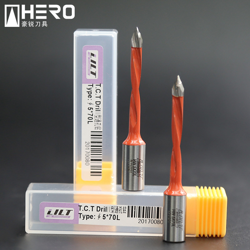 Wide Lands Cutting Drill Bit Screw Threaded Center Point Fast Chip Removal