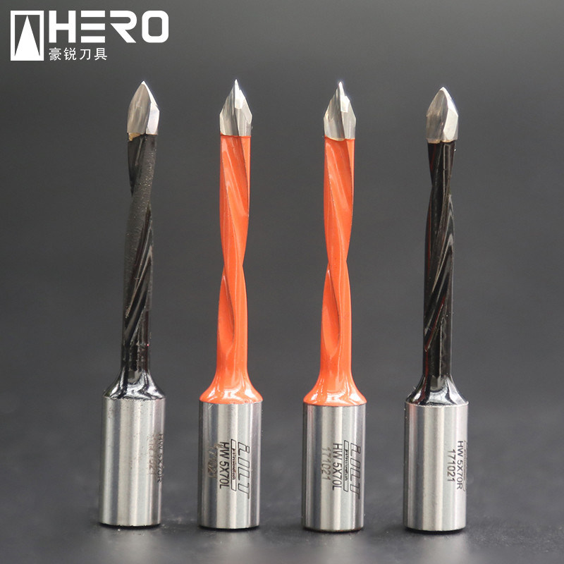 2 Flutes Through Hole Drilling , Flat Head Drill Bit 70mm Length
